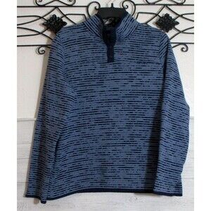 ST. John's Bay Women's Pull On Sweater Size M Long Sleeve Blue Striped